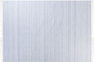 Beliani Alfombra Azul Claro 160 X 230 Cm Pet Reciclado Flecos Interior Exterior Malhia