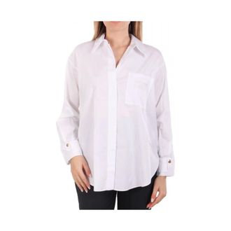 Elisabetta Franchi Dames, Blouses & Shirts, Wit, Maat: L Katoen