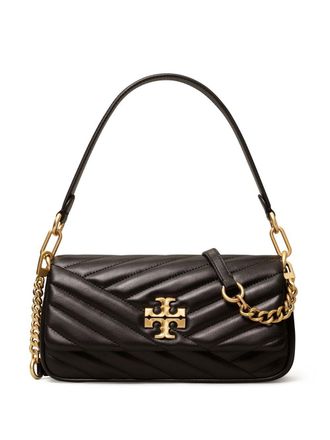Tory Burch Kleine Kira Flap schoudertas met chevron streep - Zwart
