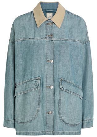 Free People Lemon Denim Jacket - Blue - XL (UK 20-22 / XL)