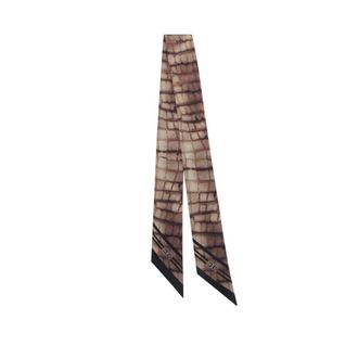 Elisabetta Franchi Silky Scarves, female, Brown, Size: ONE SIZE Silk Twill Bandeaux Scarf