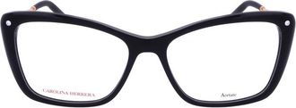 Carolina Herrera Ladies Black Rectangular Eyeglass Frames HER 0155