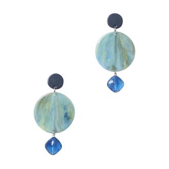 Emporio Armani Earrings, female, Green, ONE SIZE, Green Jewel Drop Earrings