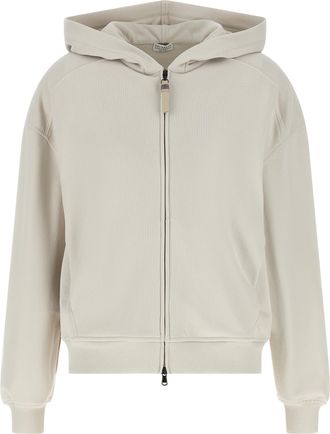 Brunello Cucinelli Beige Cotton Womens Sweatshirt