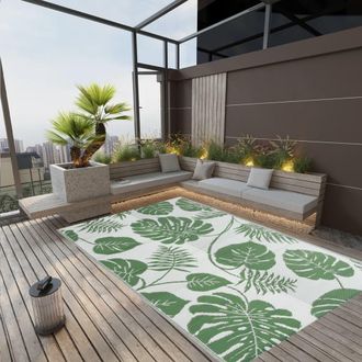 vidaXL Alfombra De Exterior Pp Arakil Verde 190x290 Cm Vidaxl