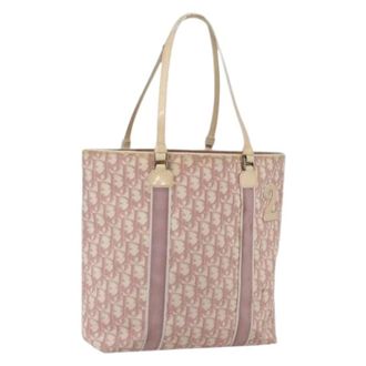 Dior Pre-owned Tote Bags, female, Pink, Size: ONE SIZE Pre-owned Trotter Canvas Tote Bag