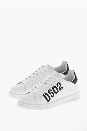 Dsquared2 Leather Low-Top Sneakers BOXER with Contrast Details size 36