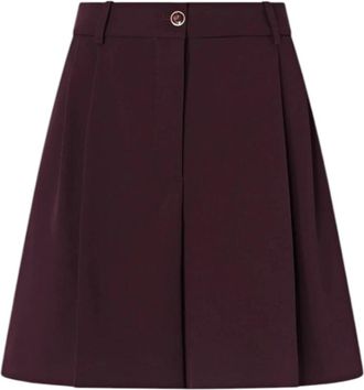 Pinko Tailored Flared Shorts - Dames - Bermuda - Bruin - S - Katoen - Korte Broeken