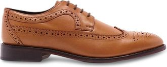Anthony Veer Mens Anthony Veer Regan Oxford Brown Leather Wingtip Dress Shoes ZAP1067