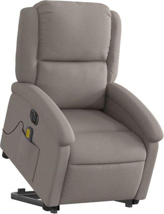 vidaXL Vidaxl - Sill&oacute;n De Masaje El&eacute;ctrico Reclinable Elevable Tela Taup&eacute;