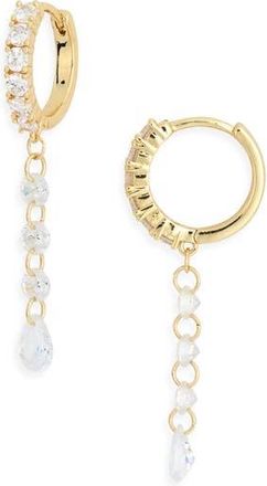 Nordstrom Rack Cubic Zirconia Drop Earrings in Clear- Gold at Nordstrom Rack