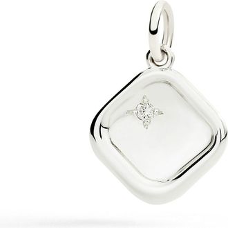 Dodo CIONDOLO SIGILLO ARGENTO & DIAMANTE BIANCO