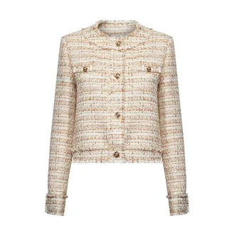 Silvian Heach Jassen, Dames, Beige, M, Polyester, Jacket Kimbara