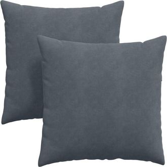 vidaXL Sofa Pillows 2 pcs Dark Grey 80 x 80 cm Corduroy Fabric vidaXL