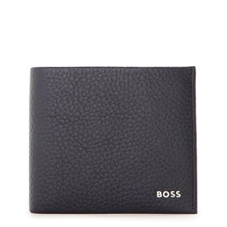 HUGO BOSS Womens Accessories Crosstown Wallet With Two Bill Compartments in Navy - Blue Leather - One Size