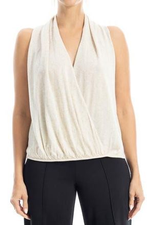 Max Studio Faux Wrap Sleeveless Sweater in Oyster at Nordstrom Rack, Size X-Large