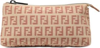 Fendi Pre-owned Clutches, female, Brown, Size: ONE SIZE Pre-owned Canvas Clutch
