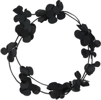 Maria Calderara beaded floral necklace - Black