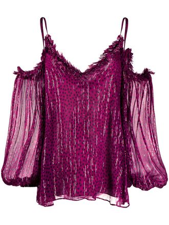 Stella McCartney kiara top - women - Silk/Silk/Polyester - 38 - Purple