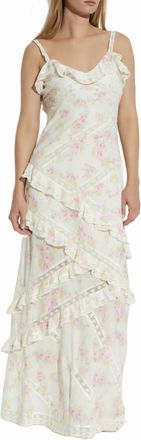 LoveShackFancy Nocelle Dress In White Peach