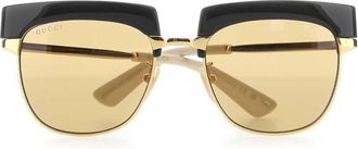 Gucci Mens Metal Frame Sunglasses Gold