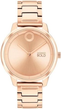 Movado Trend Element Quartz Rose Gold Dial Ladies Watch 3600979