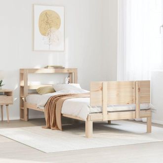 vidaXL Vidaxl - Estructura De Cama Con Cabecero Madera Maciza Pino 90x190 Cm