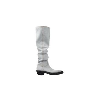 Camper Kniehoge denimlaarzen - Dames - Cowboylaarzen - Blauw - 37 EU - Denim - Schoenen