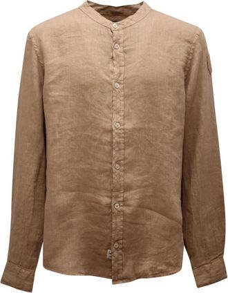 Blauer Camicia Coreana Call Linen Shirt - Heren - Casual Overhemden - Beige - 2XL - Linnen - Overhemden