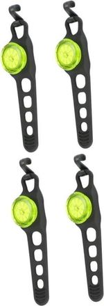 No Brand Juego De Luces Para Bicicleta - Iluminaci&oacute;n Led Para Bicicleta - Ciclismo Seguro - Dise&ntilde;o Impermeable - 4 Piezas - Verde