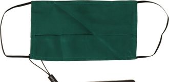 Dolce & Gabbana Womens Green Silk Pleated Elastic Ear Strap Face Mask Accessory