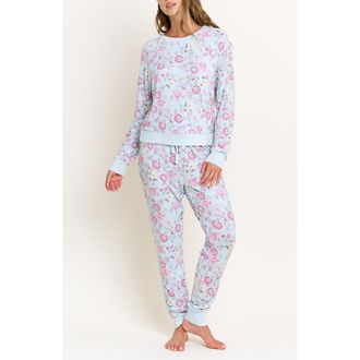 Honeydew Intimates Star Seeker Brushed Jersey Pajamas in Drift Vine Poppy at Nordstrom, Size X-Large