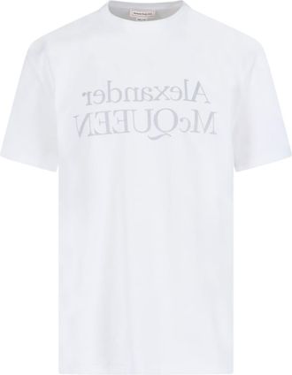 Alexander McQueen Reflective Logo Printed T-shirt