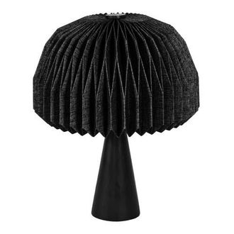 Jonathan Y Designs Sylvie 16 Modern Minimalist Paper Pleated Shade Mushroom Accent LED Table Lamp in Black at Nordstrom