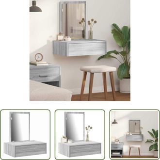 vidaXL Tavolo da trucco in legno - Tavolo da Trucco Grigio 60 x 40 x 70 cm Legno multistrato