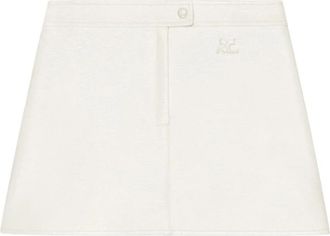 Courr&egrave;ges A-lijn Minirok - Dames - Korte rokken - Wit - XS - Nylon - Rokken