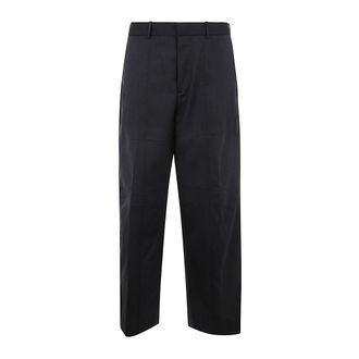 Jil Sander Heren, Broeken, Grijs, Maat: 2XL Wol