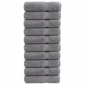 Berkfield Home Premium Shower Towels SOLUND 10pcs Grey 70x140cm 600gsm