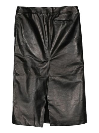 Alexander McQueen Lage taille leren rok