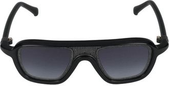 Yohji Yamamoto Sun 502 C01 Zonnebril - unisex - Zonnebrillen - Zwart - 45 MM - Accessoires