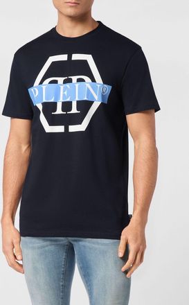 Philipp Plein T-shirt slim fit in cotone con logo Hexagon e monogram
