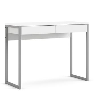 Furniture To Go Function Plus Desk 2 Drawers High Gloss in White