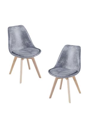 Regalos Miguel Packs Sillas Comedor - Pack 2 Sillas Synk Vintage - Gris Claro