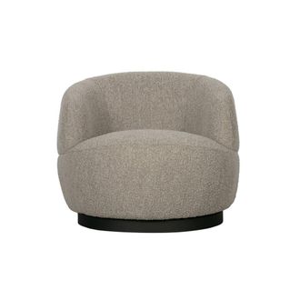 Woood Sill&oacute;n giratorio de tejido rizado en gris