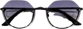 Alexander McQueen Pre-owned Metal sunglasses - Dames - Vintage Accessoires - Zwart - ONE Size - Vintage