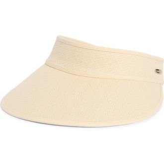 Calvin Klein Straw Visor in Natural at Nordstrom Rack