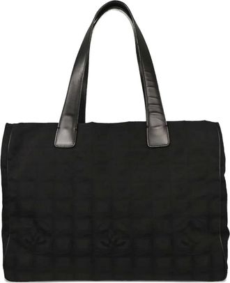 Chanel Borsa tote Travel Line jacquard 2005 - Nero