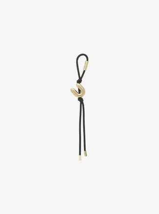 Michael Kors Initial Gold-Tone and Speckled Cord Bag Charm