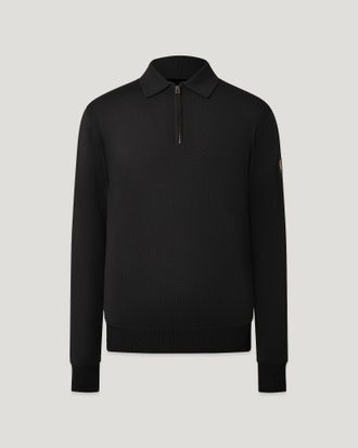 Belstaff Polo Kyle Para Hombre Lana Merina Negro 2xl