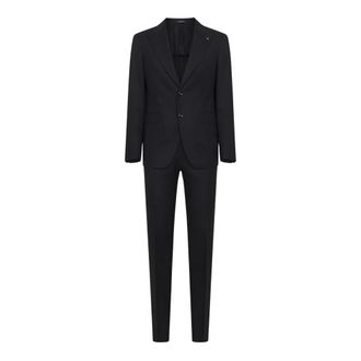 Tagliatore Single Breasted Suits, male, Black, Size: 2XL Super 110 Suit